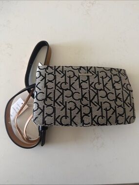Calvin Klein Black and Gray Signature Belt Bag